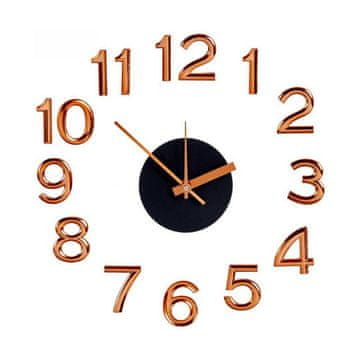 Gift Decor Stenska ura Lepilo bronasta ABS Ø 35 cm (Ø 45 cm)