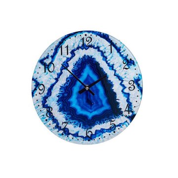 Gift Decor Stenska ura Blue Crystal (30 x 4 x 30 cm)