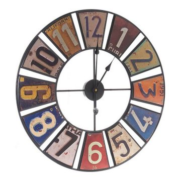 Gift Decor Stenska ura Multicolor Retro Metal (60 x 4,5 x 60 cm)