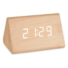 Gift Decor Namizna digitalna ura rjava PVC MDF les (11,7 x 7,5 x 8 cm)