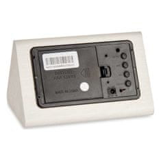 Gift Decor Namizna digitalna ura Bela PVC MDF les (11,7 x 7,5 x 8 cm)