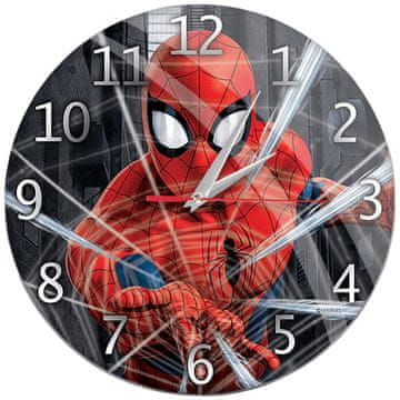 Ert Group Stenska ura Reloj de Pared Brillo Spiderman 001 Marvel Negro
