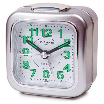 BigBuy Analogna budilka Timemark Silver (7,5 x 8 x 4,5 cm)