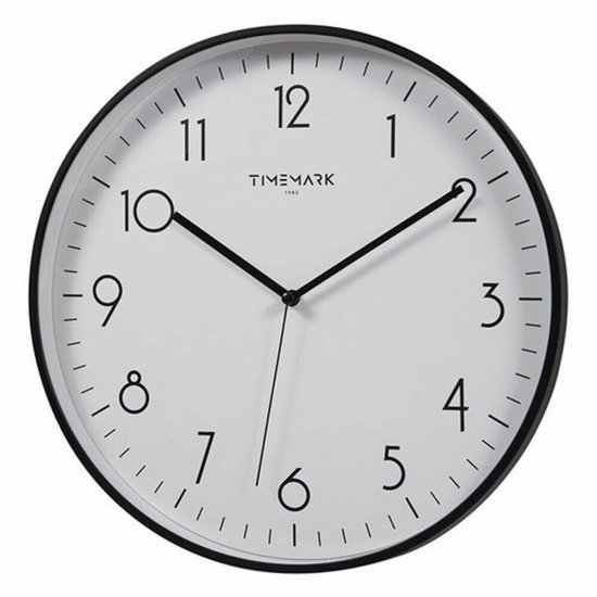 BigBuy Stenska ura Timemark Black (30 x 30 cm)