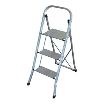 BigBuy 3-stopenjska zložljiva lestev Altipesa ULTRALIGHT Aluminij