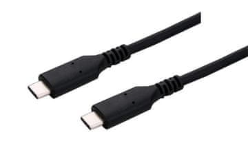 C-Tech USB 4.0 kabel, Type-C (CM/CM), PD 100W, 40Gbps, 0,5 m, črn