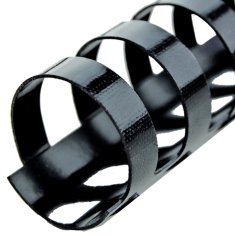 GBC plastične hrbtne strani, 19 mm, črne, 100 kosov