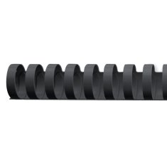 GBC plastične hrbtne strani, 19 mm, črne, 100 kosov