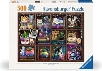 Ravensburger Sestavljanka Mačke in sukulente 500 kosov