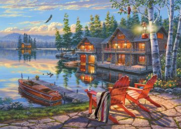 Schmidt Puzzle Obala jezera Loon, New York 1000 kosov