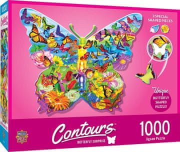 MasterPieces Butterfly Surprise Contour Puzzle 1000 kosov