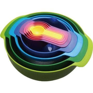 Komplet 10 kosov posod, merilnih skodelic, cedilnikov DUHA - Cakesicq