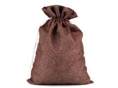 Božičkova darilna vreča 19,5x27 cm imitacija jute - rjava