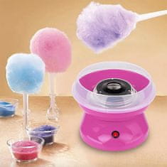 Netscroll Aparat za pripravo sladkorne pene z palčkami, roza stroj za sladkorno peno, prenosen, primeren za rojstne dneve in otroške zabave, odlično darilo, puhasta sladkorna pena zagotovljena, CandyMaker