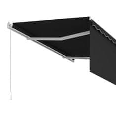 Vidaxl Ročno zložljiva tenda s senčilom 3x2,5 m antracitna