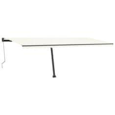 Vidaxl Prostostoječa avtomatska tenda 600x300 cm krem