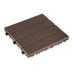 BigBuy Talne ploščice za blokiranje, sestavljene iz rjavega polietilena (30 x 2,6 x 30 cm)