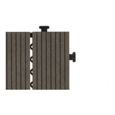 BigBuy Talne ploščice za blokiranje, sestavljene iz črnega polietilena (30 x 2,6 x 30 cm)