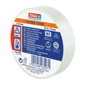 Tesa Izolacijski trak TESA White (20 m x 19 mm)