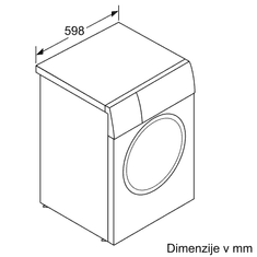 Bosch WGG244F3BY Serie 6 pralni stroj, 9 kg, belo-črn