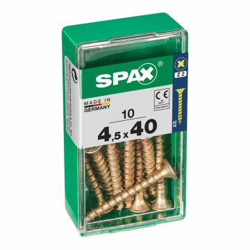 BigBuy Škatla vijakov SPAX 4081020450401 Vijak za les z ravno glavo (4,5 x 40 mm)
