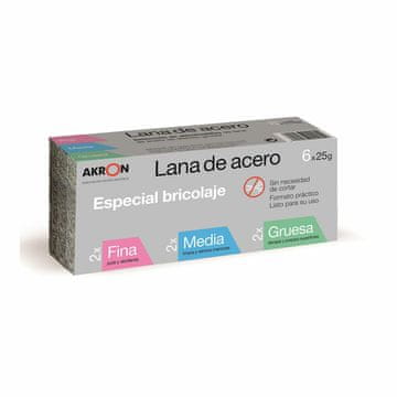 BigBuy Jeklena volna, tuljava Akron Čistilo za površine