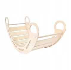 Olakids Montessori gugalnica z blazino (siva), naravna, 85 cm, 5 v 1, 7 v 1
