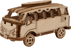 Wooden city Leseno mesto Puzzle 3D Retro vožnja, lesena
