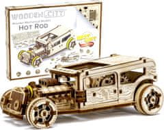 Wooden city 3D sestavljanka Car Hot Rod 141 kosov