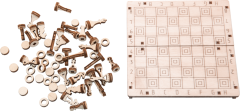 Wooden city Leseno mesto 3D šah in dama 2v1