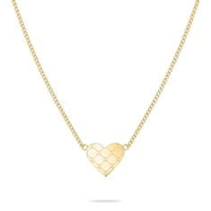 Tamaris Romantična pozlačena ogrlica Logomania Heart TJ-0526-N-45