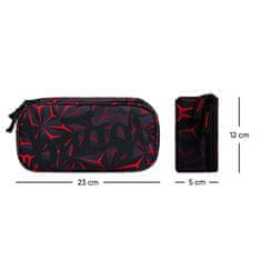 BAAGL 3 SET Core Red Polygon: nahrbtnik, peresnica, torba