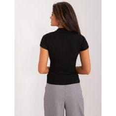 Factoryprice Ženska bluza z zadrgo črna AT-BZ-2123.27_407318 Univerzalni