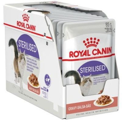 Royal Canin Sterilised Gravy vrečke za sterilizirane mačke, 12x 85 g