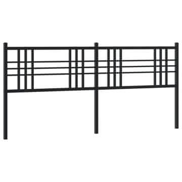Vidaxl Kovinsko nadomestno vzglavje črno 193 cm