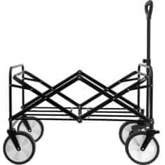 tectake Zložljiv vrtni voziček Leon z zavorami, nosilnost 80kg - Siva