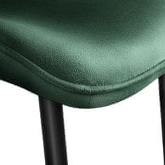 tectake 6-delni komplet stolov Monroe z žamentim videzom - Temno zelena