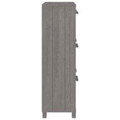 Vidaxl Omara za čevlje HAMAR svetlo siva 59,5x35x117 cm trdna borovina
