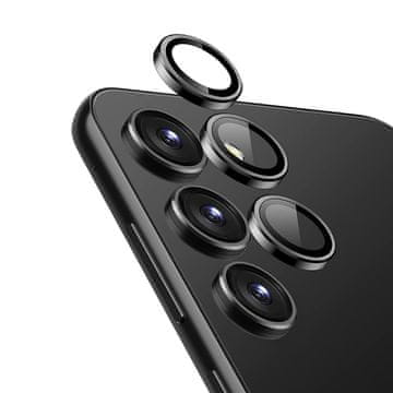 Crong Crong Lens Ring - Kaljeno steklo za objektiv kamere Samsung Galaxy S24+ (črno)