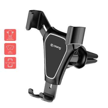 shumee Crong Gravity Auto-Clip Car Holder - Gravity avto držalo za telefone 4,7" - 6,5" (črno)