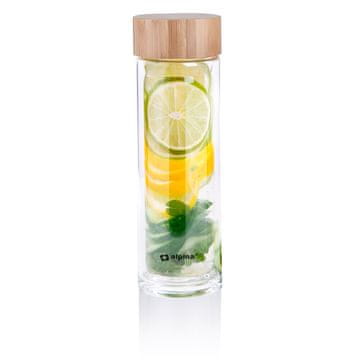 Alpina Alpina - Dvostenska steklena termos steklenica 450 ml