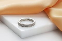 Brilio Silver Bleščeč srebrn prstan s prozornimi cirkoni RI117W (Obseg 58 mm)