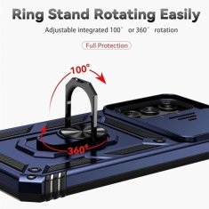 R2Invest Etui ovitek Slide Ring za Samsung Galaxy A14 5G črn