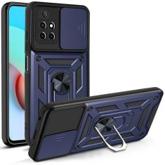 R2Invest Etui ovitek Slide Ring za Xiaomi Redmi Note 10 PRO moder