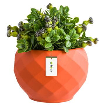 botle Keramični cvetlični lonec oranžna 15,5 cm H14,5 cm mat