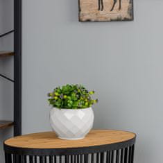 botle Keramični cvetlični lonec Bela 13,5 cm H12,5 cm sijajni