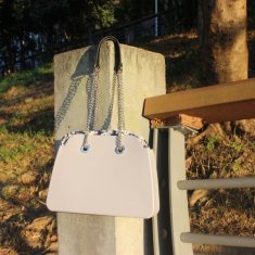 CoZy Ročaj za torbo Jelly Bag s kratko verigo "T" - Črn