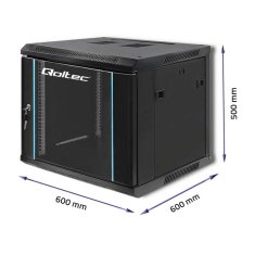 Qoltec qoltec rack omara 19" | 9u | 600 x 500 x 600 | črna | viseča