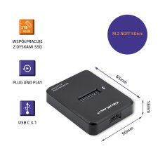 Qoltec priklopna postaja ssd m.2 sata| ngff | usb 3.1 odprodaja