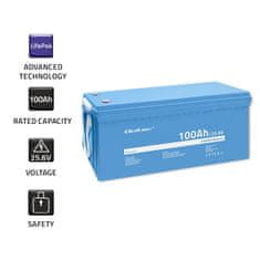 Qoltec litij-železo-fosfatna baterija qoltec lifepo4 | 25,6 V | 100 Ah | 2560wh | bms